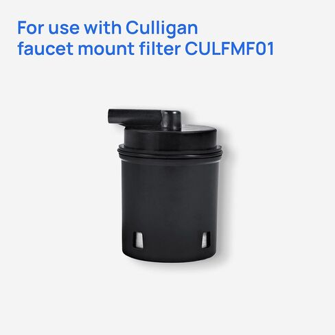 فلتر مياه مثبت على صنبور Culligan CULFMWHRF - فلتر مياه أبيض لصنبور الحوض يقلل من المواد البلاستيكية الدقيقة ويقلل الكلور، نظام ترشيح سهل التركيب لشرب الصنبور النظيف in Kuwait