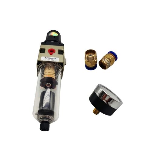 ضاغط هوائي AW2000-02D مع منظم ضغط فلتر هواء التصريف التلقائي وفاصل الزيت والماء لضغط الهواء (AW2000-02D PC12) in Kuwait