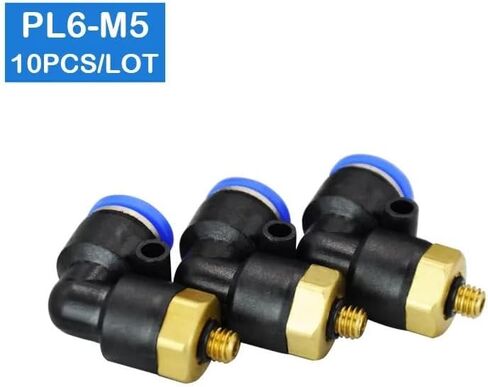 10 Pcs of PL6-M5, 6mm Push In One Touch Connector M5 Thread Pneumatic Quick Fittings in Saudi Arabia