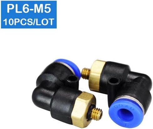 10 Pcs of PL6-M5, 6mm Push In One Touch Connector M5 Thread Pneumatic Quick Fittings in Saudi Arabia