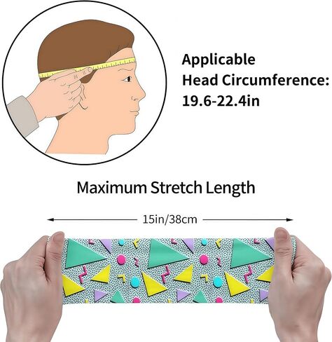 Headband for Women Men Moisture Wicking Sport Sweatband Headwear Accessories Bandana Hair Head Bands for Running Fitness in Kuwait