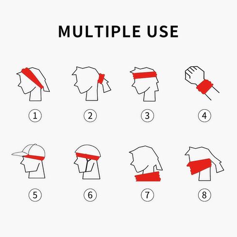 Headband for Women Men Moisture Wicking Sport Sweatband Headwear Accessories Bandana Hair Head Bands for Running Fitness in Kuwait