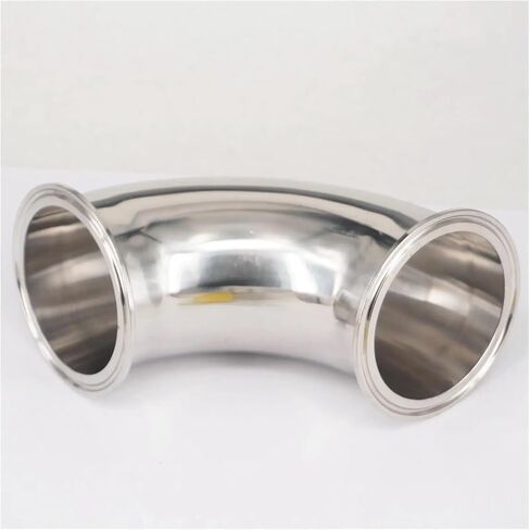 Fit Tube O/D 76mm Tri Clamp 3" Ferrule OD 91mm 304 Stainless Steel 90 Degree Elbow Connector in Kuwait