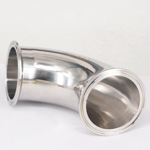 Fit Tube O/D 76mm Tri Clamp 3" Ferrule OD 91mm 304 Stainless Steel 90 Degree Elbow Connector in Kuwait