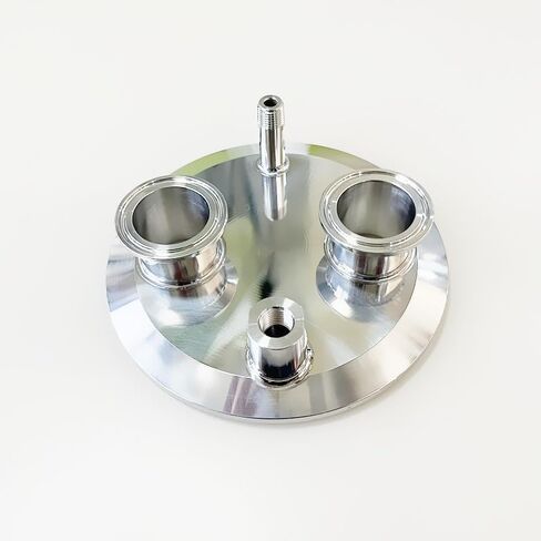 6 "OD167mm لوحة عمياء استخراج ثلاثي المشبك مع 2 قطعة 1.5" مشبك الطويق و 1/4 "M/FNPT in Kuwait