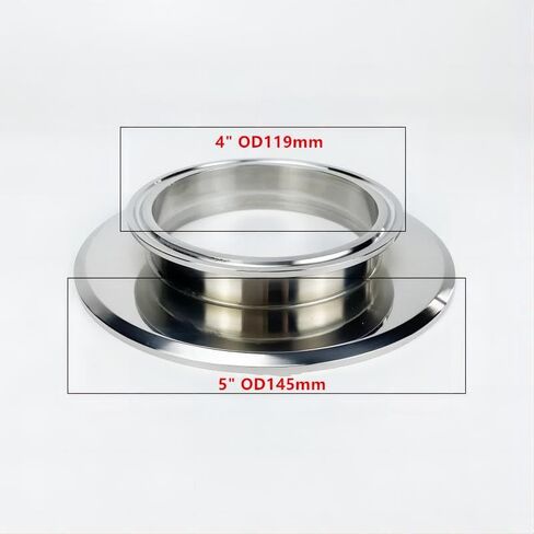 5'' OD145mm X 4'' OD119mm Short Type Tri Clamp Reducer, Steel 304 Connector in Saudi Arabia