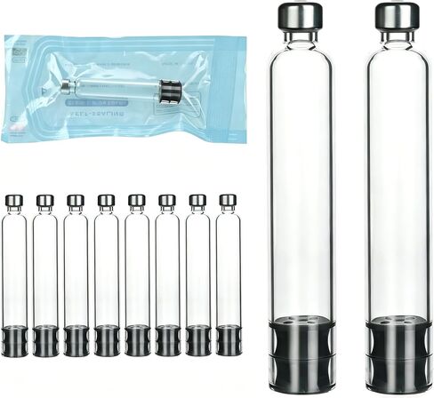 3ml Pen Cartridges for Peptide Pen, 10 Pack 3cc Empty Glass Cartridge for V1 V2 Pens Peptide, 11mm Long Stopper,Individually Wrapped in Kuwait