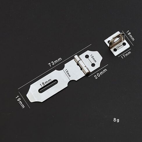 8 Sets Stainless Steel Padlock Hasp Metal Door Latch Catch Garage Door Padlock Latch Heavy Duty Shed Lock Hasp Garden Gate Clasp Small Locking Hardware with 48 Pcs Screws in Kuwait