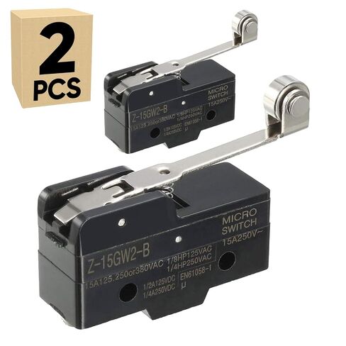 2-حزمة من مفتاح الحد الصغير مع رافعة دوارة بمفصلات طويلة 15A 250V 1NO 1NC لوحة تبديل العمل الأساسية جبل زر المفاجئة نوع المسمار الطرفي LXW5 Z-15GW2-B in Kuwait