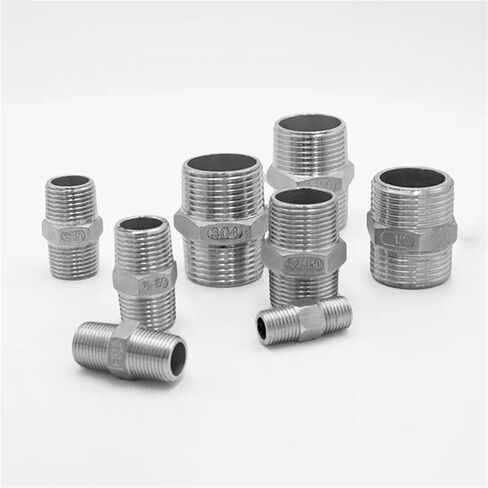 1/8 "1/4" 3/8 "1/2" 3/4 "1" BSPP ذكر الموضوع 304 الفولاذ المقاوم للصدأ سداسية الحلمة الاتحاد موصل تركيب الأنابيب (304SS BSP3I4) in Kuwait