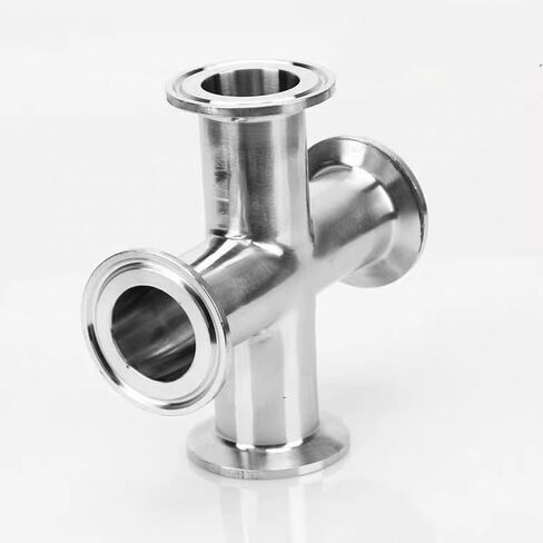 3/4 بوصة 1 بوصة 2 بوصة 3 بوصة 4 بوصة أنبوب OD 19 مم - 102 مم من الفولاذ المقاوم للصدأ SS304 4 طرق متقاطعة ثلاثية المشبك الطويق OD 50.5-119 مم مشروب منزلي، 45 مم × الطويق 64 in Kuwait