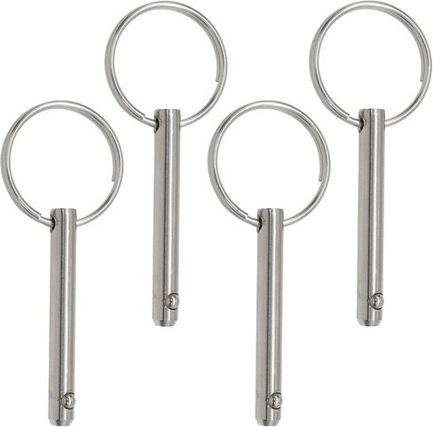 BokWin Quick Release Pin 316 Stainless Steel, Pull Ring Lock for Bimini Top Pins Marine Hardware, Silver Fitting for Boat Deck Hardware Hinge in Kuwait