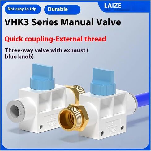 صمام تركيب هوائي هوائي سلسلة VHK3 توصيل الأنابيب (VHK3-12F -03S، 10PCS) in Kuwait