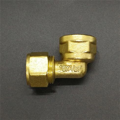 1216 1418 1620 2025 2632 PEX-AL-PEX 3/4" Male Female Brass Elbow 90 Degree Pipe Fitting For Solar Floor Heating(BSP Female,2632_3/4") in Kuwait