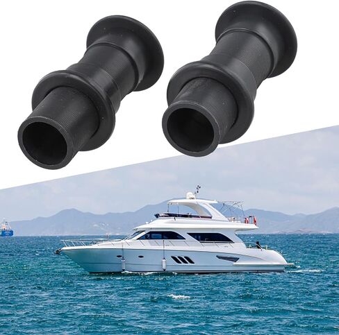 FABULETTA 2 Pack Boat Thru-Hull Drain Fitsting، 3/4 بوصة PP منفذ تصريف الهيكل، Baitwell المحسن، Live Well، Yacht، محرك خارجي in Kuwait