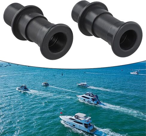 FABULETTA 2 Pack Boat Thru-Hull Drain Fitsting، 3/4 بوصة PP منفذ تصريف الهيكل، Baitwell المحسن، Live Well، Yacht، محرك خارجي in Kuwait