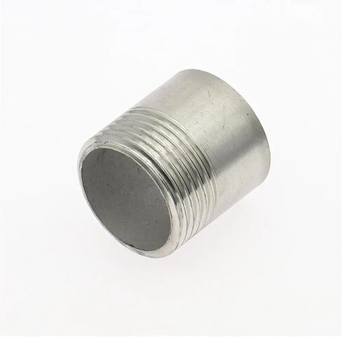 SS 304 Stainless Steel Water Pipe Fitting 1/8" 1/4" 3/8" 1/2" 3/4" 1" 1-1/4" 1-1/2" Male Female Threaded Straight Pipe Fitting(1T Male Threaded,DN50) in Kuwait