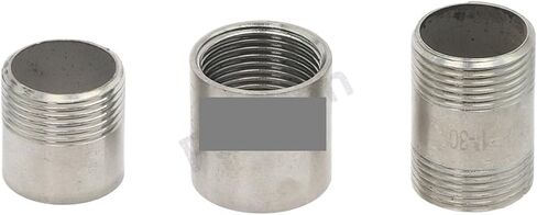 SS 304 Stainless Steel Water Pipe Fitting 1/8" 1/4" 3/8" 1/2" 3/4" 1" 1-1/4" 1-1/2" Male Female Threaded Straight Pipe Fitting(1T Male Threaded,DN50) in Kuwait
