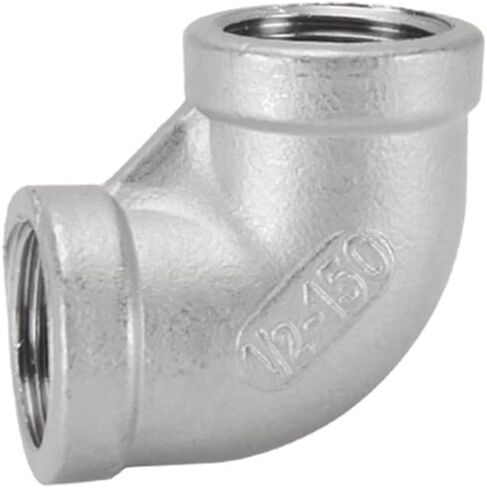 304 كوع من الفولاذ المقاوم للصدأ DN15 1/8" 1/4" 3/8" 1/2" 3/4" 1" 2" BSPT ذكر أنثى للأنابيب والصمامات تجهيزات أنابيب المياه (F-M، 1/2") in Kuwait