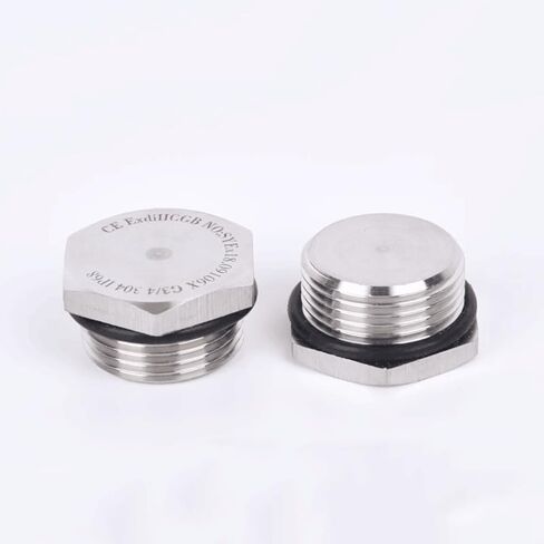 1 قطعة 1/4 "3/8" 1/2 "3/4" 1 "NPT متري ذكر الموضوع 304 الفولاذ المقاوم للصدأ حلقة لإحكام الإغلاق عرافة رئيس نهاية غطاء المسمار وصلة أنابيب (BSPP3I4) in Kuwait