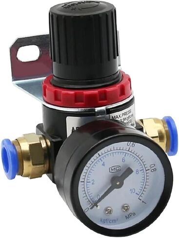 AR2000 G1/4 ''صمام منظم تخفيف الضغط لضاغط التحكم الأسود مع مقياس مناسب وقوس (AR2000) in Kuwait
