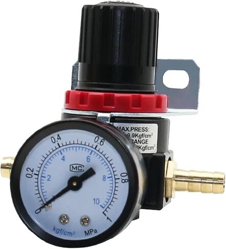 AR2000 G1/4 ''صمام منظم تخفيف الضغط لضاغط التحكم الأسود مع مقياس مناسب وقوس (AR2000) in Kuwait