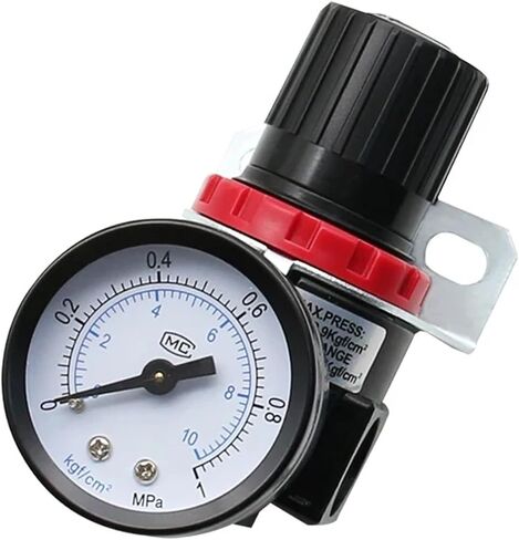 AR2000 G1/4 ''صمام منظم تخفيف الضغط لضاغط التحكم الأسود مع مقياس مناسب وقوس (AR2000) in Kuwait