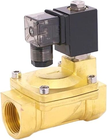 2 Way Diaphragm Brass Electric 110v 220v ac Water Pneumatic Normally Closed Solenoid Valve 1 1/4" BSP 35mm PX-35 NBR(AC220V) in Kuwait