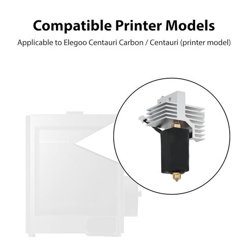 0.4mm Ceramic Hotend Kit for Elegoo Centauri Carbon, Hotend Extruder with Hardened Steel & Brass Nozzles 2 Silicone Covers & 2 Nozzle Brushes for 3D Printer Maintenance in Kuwait