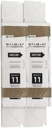2-Pack MERV 11، OEM Trane FLRQB5FR17M11 TFM175B0FR0 - فلتر وسائط بديل QuikBox 16.7 بوصة × 26 بوصة × 4.7 بوصة in Kuwait