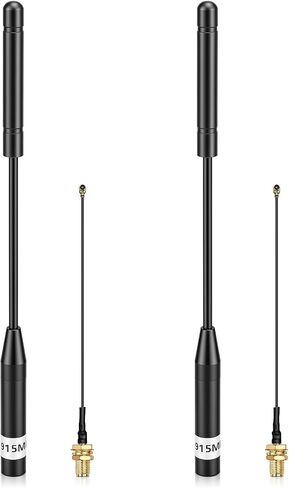 2Pcs Meshnology Meshtastic 915MHz LoRa Antenna 10dBi Gain - Whip Antenna 20cm Long Range SMA Male Omni Antenna, Black in Kuwait