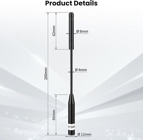 2Pcs Meshnology Meshtastic 915MHz LoRa Antenna 10dBi Gain - Whip Antenna 20cm Long Range SMA Male Omni Antenna, Black in Kuwait
