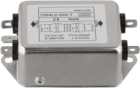 Single Phase Double Section Power Filter, 3A 10A 20A Options(CW4L2-20A-T) in Kuwait