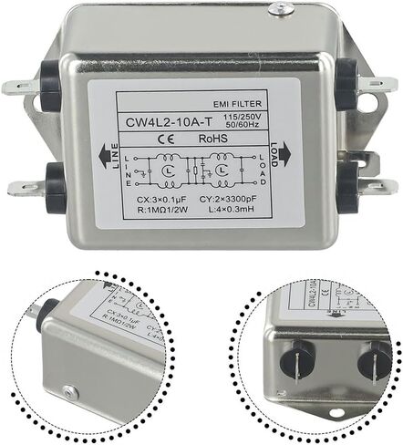 Single Phase Double Section Power Filter, 3A 10A 20A Options(CW4L2-20A-T) in Kuwait
