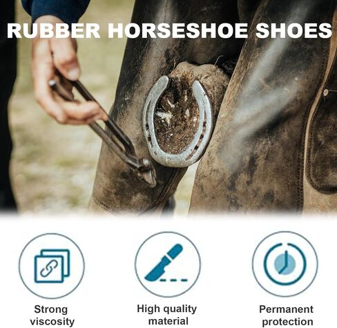 1 Pair Hoof Boots for Horses Rubber Protective Sturdy Horse Hoof Boots Portable Thick Hoof Boots for Wound Management and Laminitis Abscess Treatment, M, Hoof Boots for Horses in Kuwait