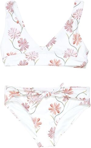 مجموعة بيكيني O'NEILL Ivy Floral Girls ثابتة مثلثة الشكل، مجموعة بيضاء، 10 in Kuwait
