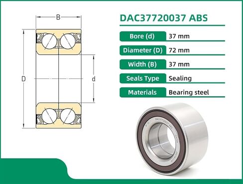 1 قطعة DAC37720037 ABS 37X72X37 BAH0055AB 579794-CA GB12807S03 IR-8066 محور العجلة تحمل السيارات تحمل in Kuwait