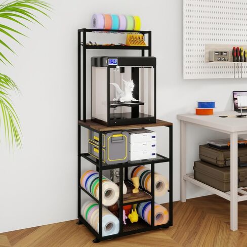 PUNCIA 3-Tier Heavy Duty 3D Printer Stand with Filament Storage Rack | Sturdy Organizer for PLA ABS PETG Spools Compatible with FDM SLA Resin Printers Durable Shelf for Home Studio Workshop Makers in Saudi Arabia