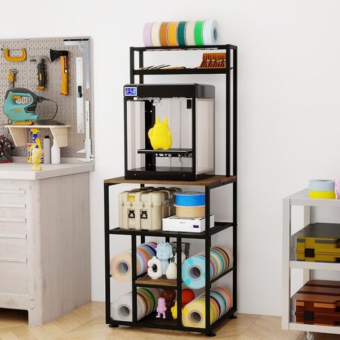 PUNCIA 3-Tier Heavy Duty 3D Printer Stand with Filament Storage Rack | Sturdy Organizer for PLA ABS PETG Spools Compatible with FDM SLA Resin Printers Durable Shelf for Home Studio Workshop Makers in Saudi Arabia