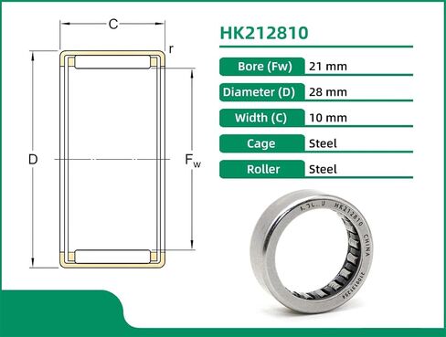 1 قطعة HK212810 21x28x10 92102-000 HK2110 كأس مسحوب محمل ذو بكرات إبرية محامل علبة المرافق اليمنى كتلة TT250 in Kuwait