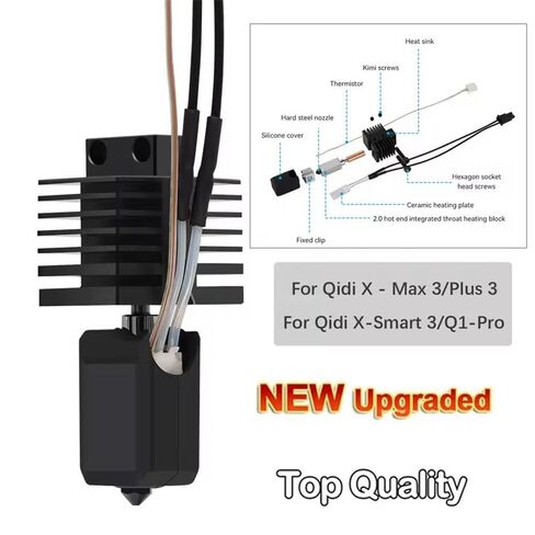 X Max 3 Extruder Print Head Kit for Qidi X Max 3/X Plus 3D Printer Upgraded Hotend Kit for Qidi X Plus Hot End Hardened Steel Nozzle Assembly(1set Hotend kit) in Saudi Arabia