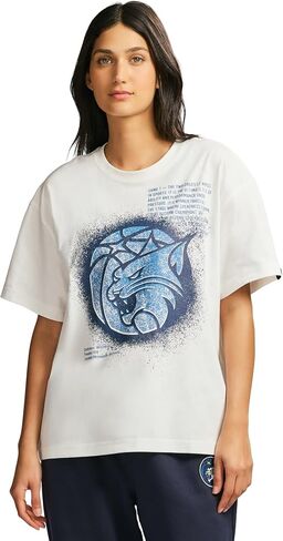 Game 7 Women's WNBA Officially Licensed Oversized Spray Paint Graphic Short Sleeve Crewneck T‑Shirt in Saudi Arabia
