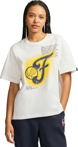 تي شيرت نسائي من Game 7 مرخص رسميًا من WNBA ذو أكمام قصيرة ورقبة دائرية كبيرة الحجم ومرخص رسميًا in Kuwait