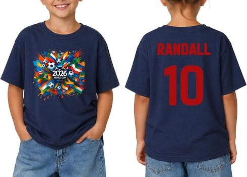 Kids World Cu 2026 Soccer Shirt for Boys & Girls – Custom Name & Number Youth Soccer Tee, USA Football Fan T-Shirt Multi in Saudi Arabia