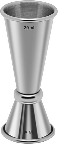 15 ml x 30 ml 304 Stainless Steel Rolled lip Cocktail Double Jigger Japanese Style Measuring Oz Cup Bar Tool Shot for Bartending Bartender Jiggers Ounce Measurements Alcohol Drink (15 ml x 30 ml) in Saudi Arabia