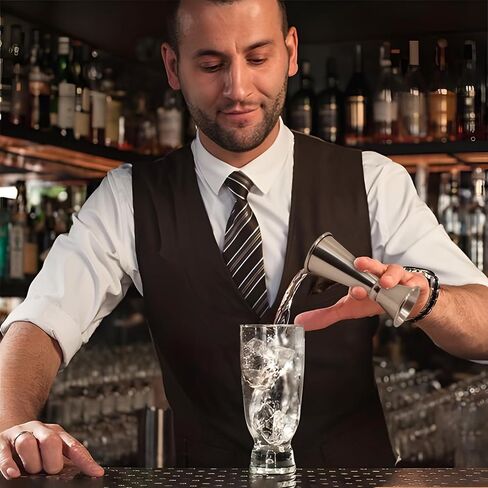 15 ml x 30 ml 304 Stainless Steel Rolled lip Cocktail Double Jigger Japanese Style Measuring Oz Cup Bar Tool Shot for Bartending Bartender Jiggers Ounce Measurements Alcohol Drink (15 ml x 30 ml) in Saudi Arabia