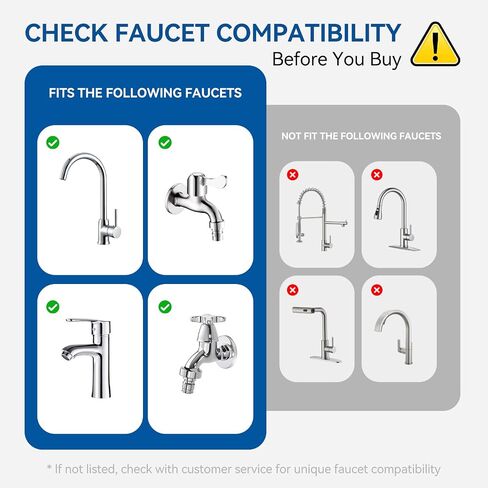 Water Filter for Sink Faucet, 304 Stainless Steel Water Purifier for Kitchen Sink, Reduces PFAS, Lead, Chlorine & Microplastics, 350 Gallons Long-Lasting for Kitchen & Bathroom, 2 Filters in Saudi Arabia
