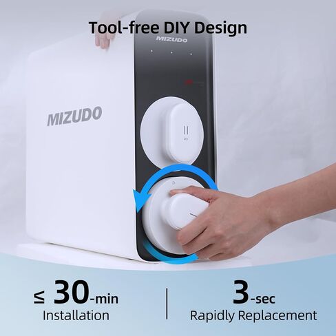 Mizudo Mini PCF Filter, Compatible with Mini/Smart Wifi Mini Reverse Osmosis System, 8 Stage Under Sink RO System, 3:1 Pure to Drain, TDS/PFAS Reduction in Saudi Arabia