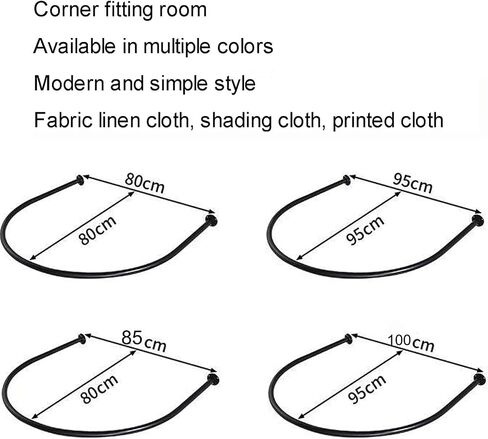 U-Shaped Portable Fitting Room, Privacy Protection Changing Room & Locker Divider for Clothing Stores Dressing Room(C,95 * 100cm) in Saudi Arabia