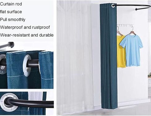 U-Shaped Portable Fitting Room, Privacy Protection Changing Room & Locker Divider for Clothing Stores Dressing Room(C,95 * 100cm) in Saudi Arabia